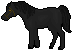 Solid Black horse rpg icon