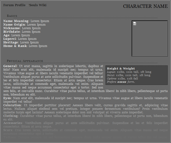 Rp Character Template