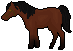 Dark bay horse rpg icon