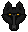 Black wolf face rpg icon