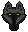 Dark gray wolf face rpg icon