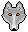 Light gray wolf face rpg icon