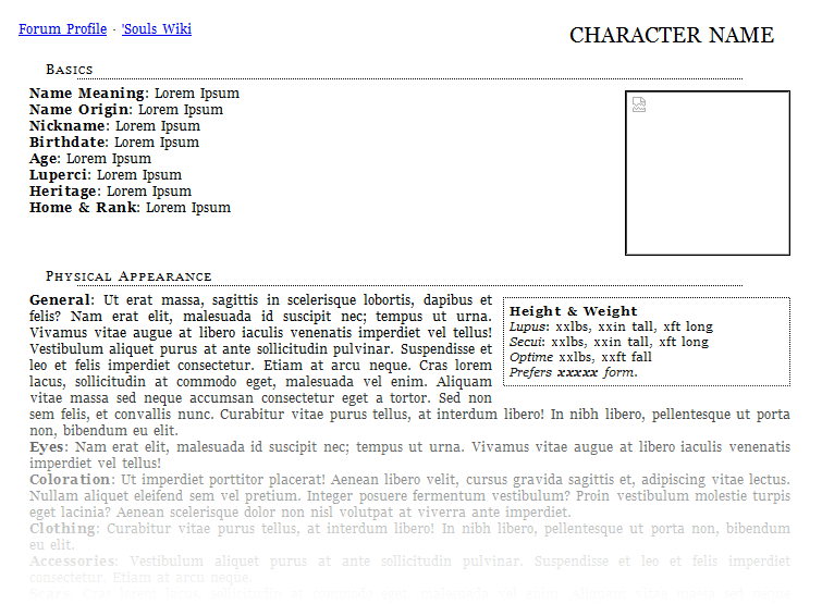 Text Roleplay Character Sheet Preview Image